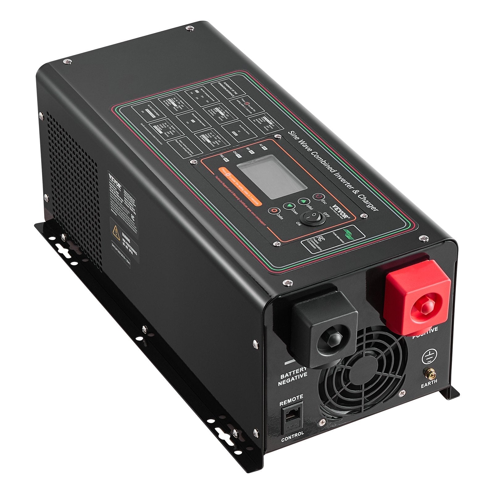 VEVOR 2000W Pure Sine Wave Inverter Charger DC 12V to AC 120V Power Inverter 