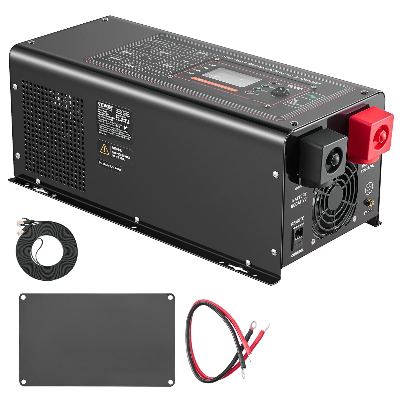 VEVOR 2000W Pure Sine Wave Inverter Charger DC 12V to AC 120V Power Inverter 