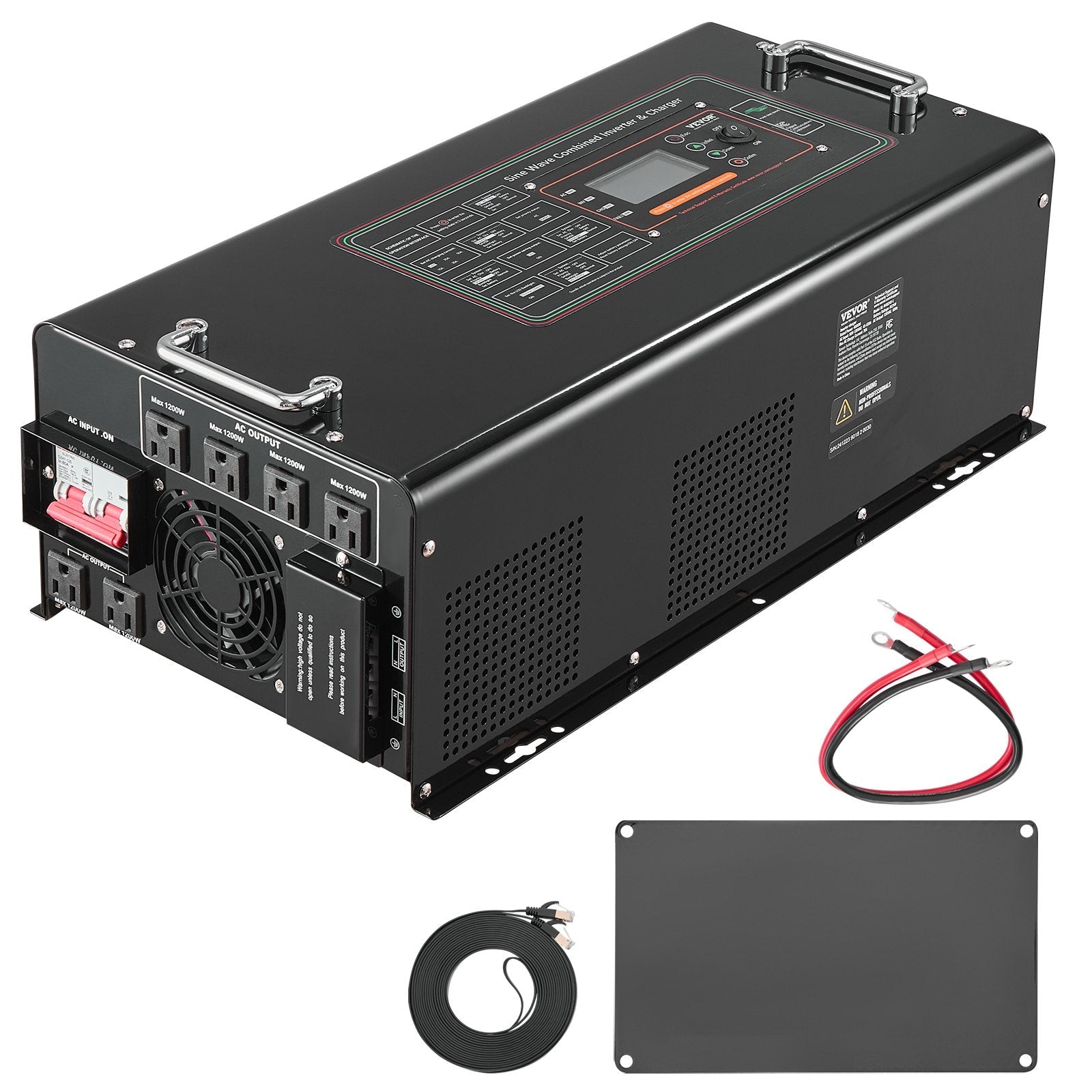 VEVOR 4000W Pure Sine Wave Inverter Charger DC 24V to AC 120V Power Inverter 