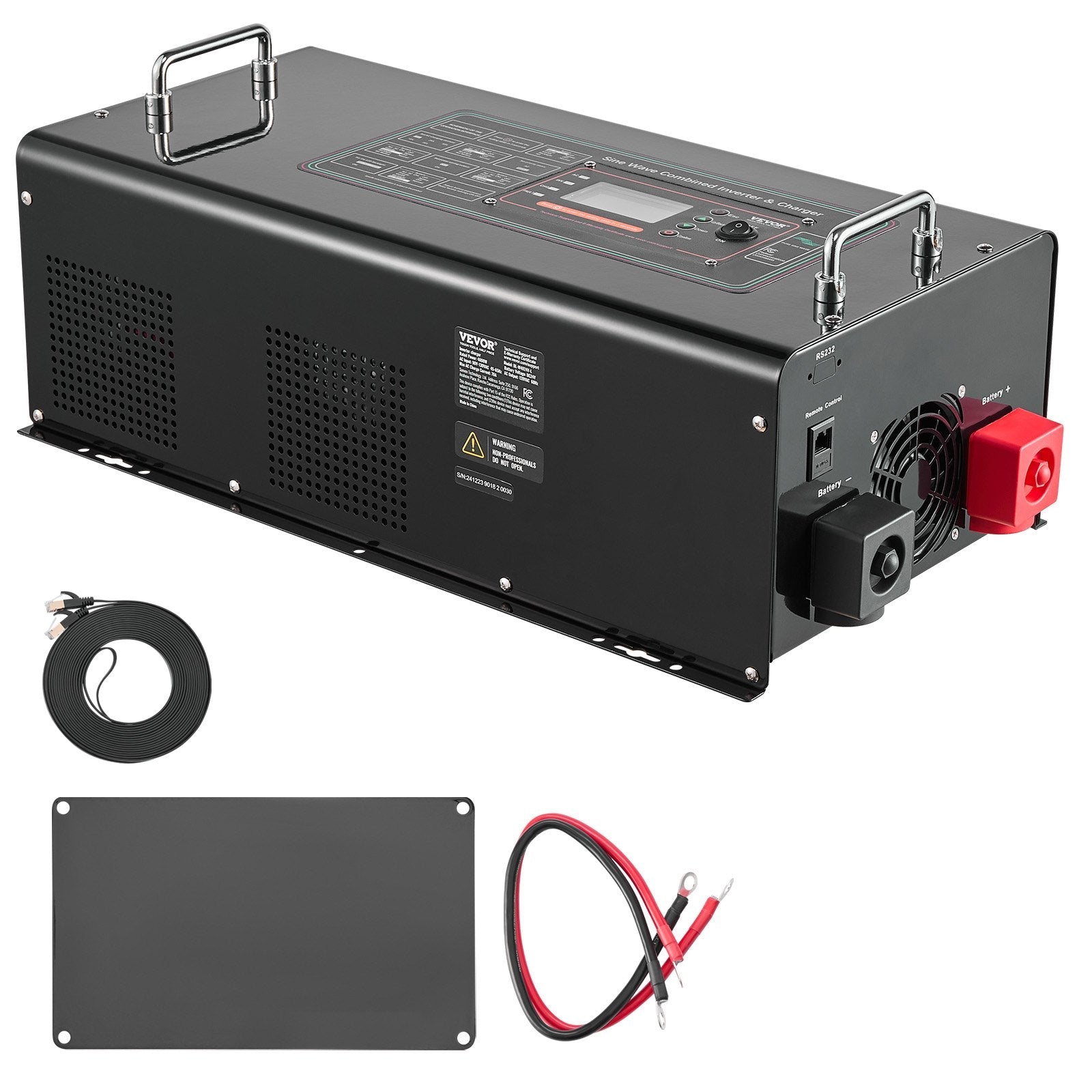 VEVOR 4000W Pure Sine Wave Inverter Charger DC 24V to AC 120V Power Inverter 