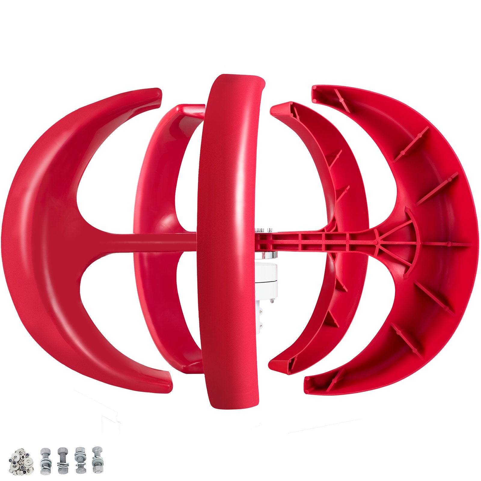 VEVOR Wind Turbine 400W 12V Wind Turbine Generator Red Lantern Vertical Wind Generator 5 Leaves Wind Turbine Kit Controller(400W 12V Red) 
