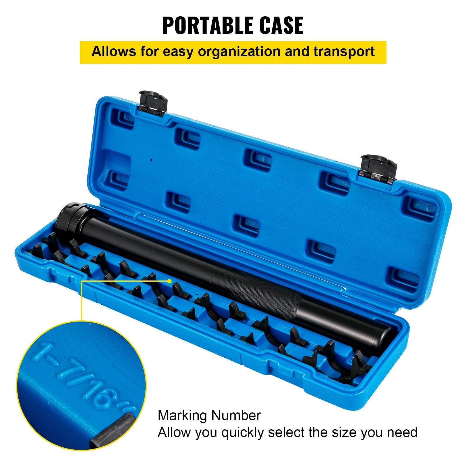 VEVOR Inner Tie Rod Tool Kit, 12 Pcs Tie Rod Removal Tool, 12 Pcs Crowfoot Adapters Master Inner Tie Rod Tool Set, 1/2 Inch Drive Tube Tie Rods Tool, Heavy-Duty Steel Inner Tie Rod Removal Tool For Ve 