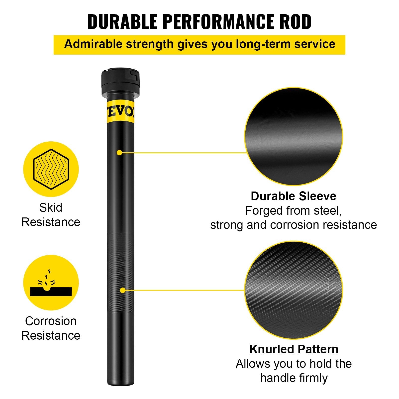 VEVOR Inner Tie Rod Tool Kit, 6 Pcs Tie Rod Removal Tool, 5 Pcs Crowfoot Adapters Master Inner Tie Rod Tool Set, 1/2 Inch Drive Tube Tie Rods Tool, Heavy-Duty Steel Inner Tie Rod Removal Tool For Vehi 