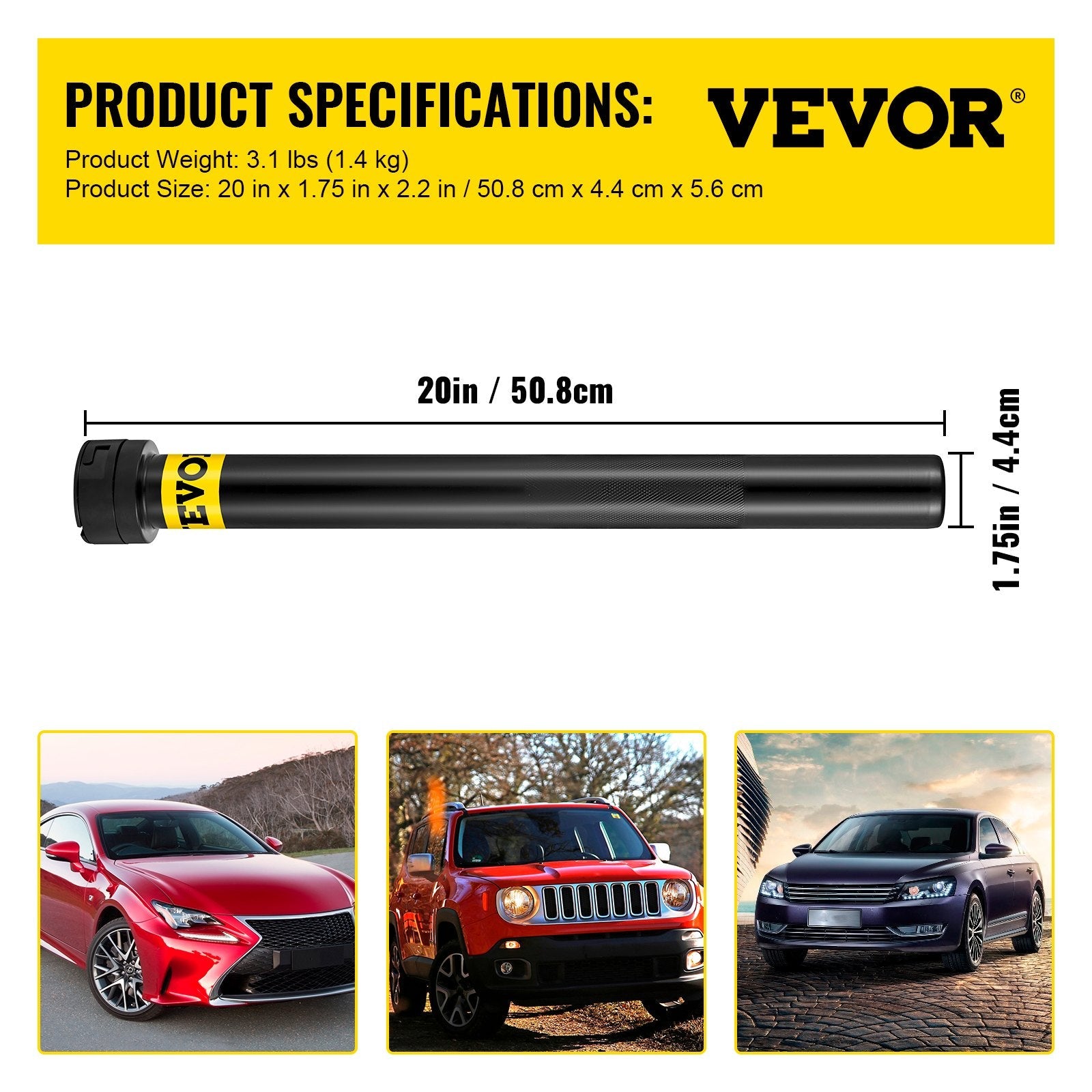 VEVOR Inner Tie Rod Tool Kit, 6 Pcs Tie Rod Removal Tool, 5 Pcs Crowfoot Adapters Master Inner Tie Rod Tool Set, 1/2 Inch Drive Tube Tie Rods Tool, Heavy-Duty Steel Inner Tie Rod Removal Tool For Vehi 