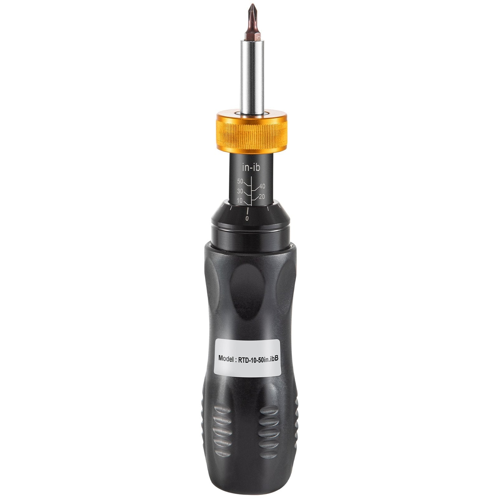 VEVOR Torque Screwdriver, 1/4\" Drive Screwdriver Torque Wrench, Torque Screwdriver Electrician 10-50 in/lbs, Torque Range Accurate to ±5%, 5 in-lb Increment Torque Screwdriver with Bits & Case 