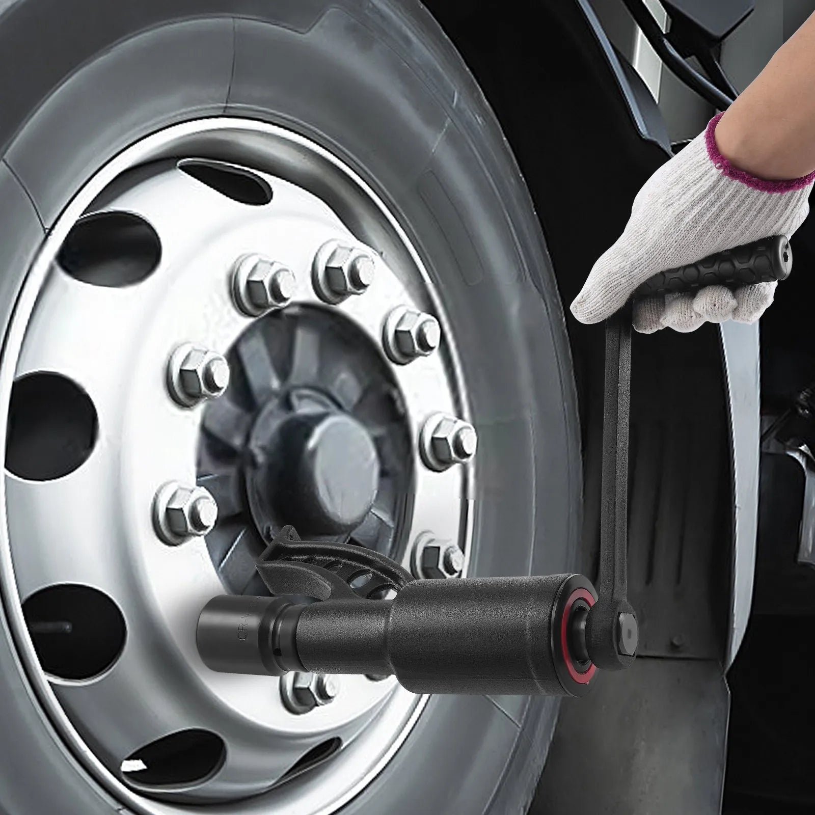 VEVOR Torque Multiplier, Heavy Duty Torque Multiplier Wrench Set, 1 Inch Drive Lug Nut Wrench Torque Multiplier, 1:64 6800N.m Lug Nut Remover, with 8 Sockets and Storage Case for Truck Trailer RV