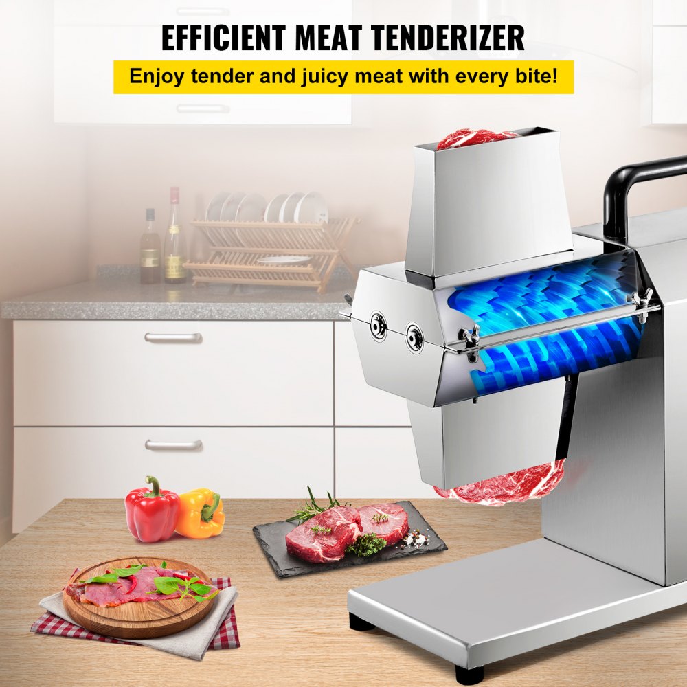 VEVOR Commercial Meat Tenderizer Stainless Steel Electrical Meat Tenderizer 450W Meat Tenderizer Machine Heavy Duty Meat Tenderizer Electric Machine Kitchen Tool For Tenderizing Meat 