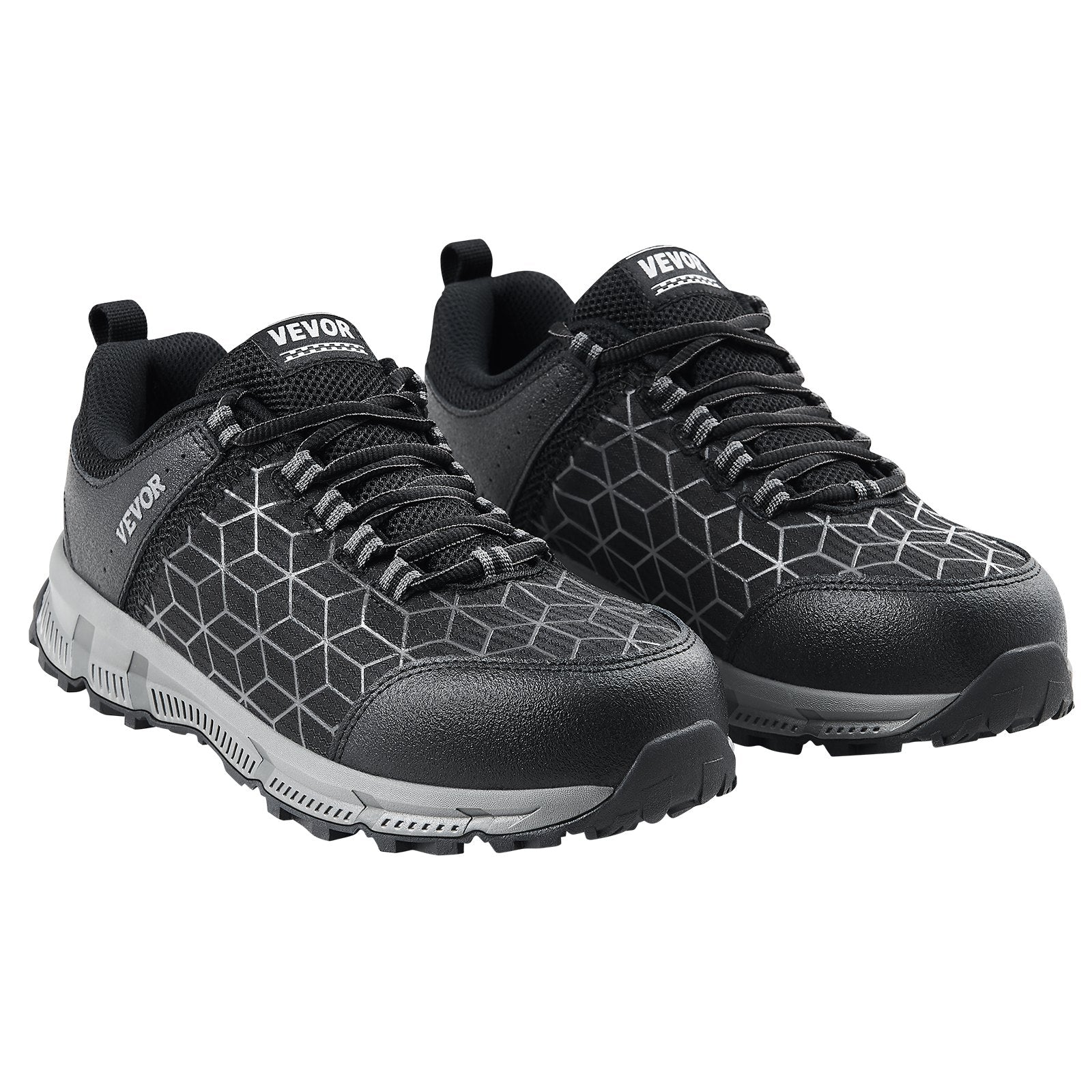 VEVOR Steel Toe Shoes for Men US Size 13 Wide Athletic Work Shoe Sneakers Black 