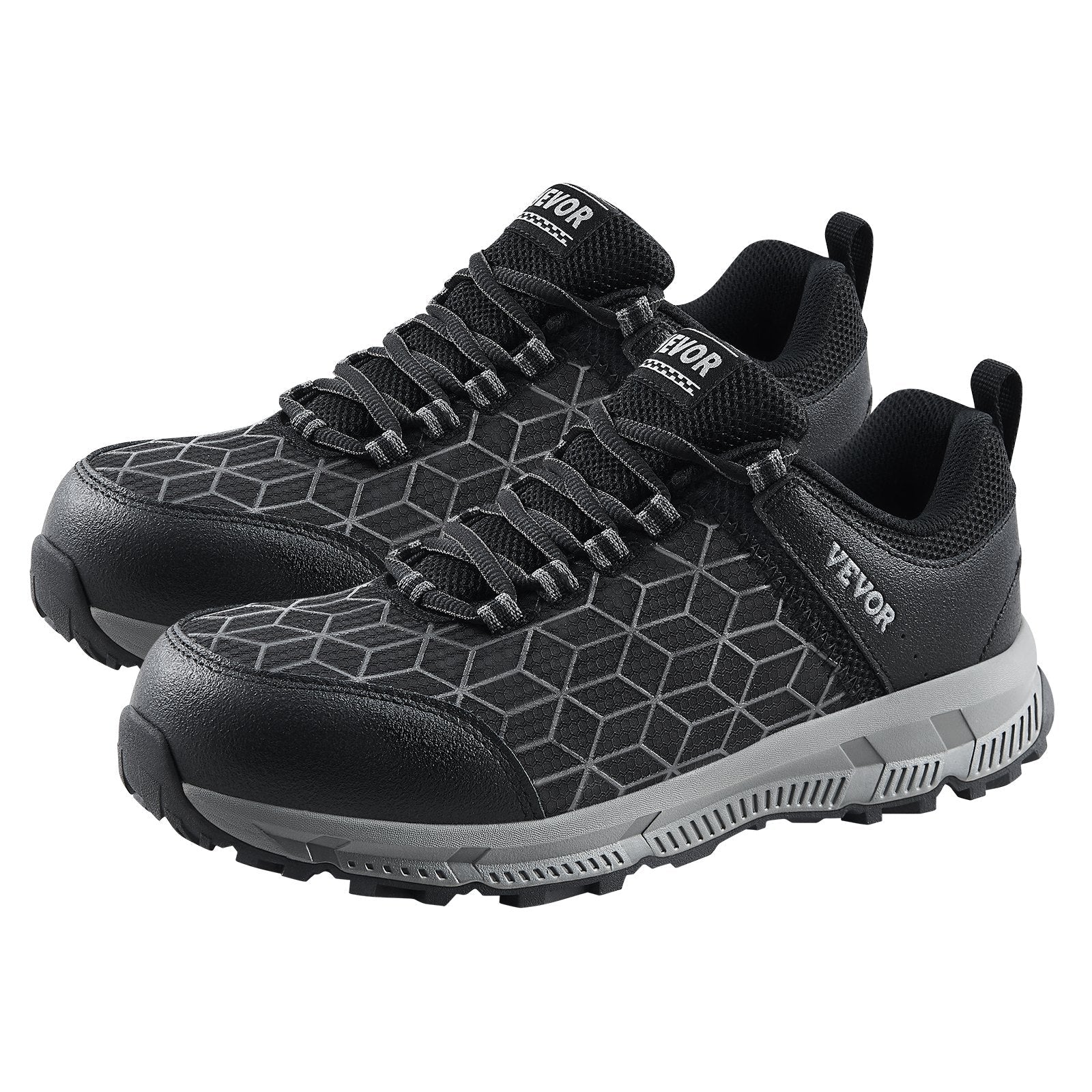 VEVOR Steel Toe Shoes for Men US Size 10.5 Athletic Work Shoe Sneakers Black 