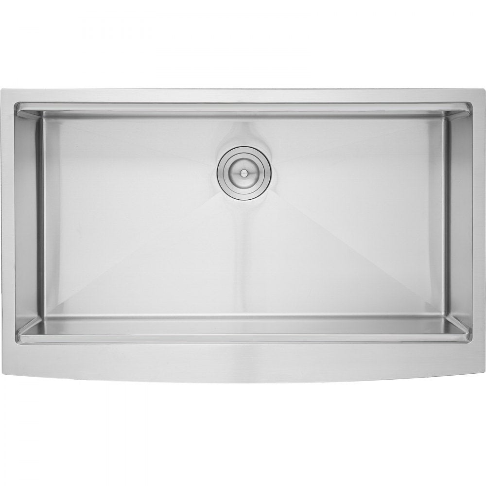 VEVOR Farmhouse Kitchen Sink, 304 Stainless Steel Drop-In Sinks, Single Bowl Basin with Ledge & Accessories, Household Dishwasher Sinks for Workstation, Prep Kitchen, and Bar Sink, 30 inch 