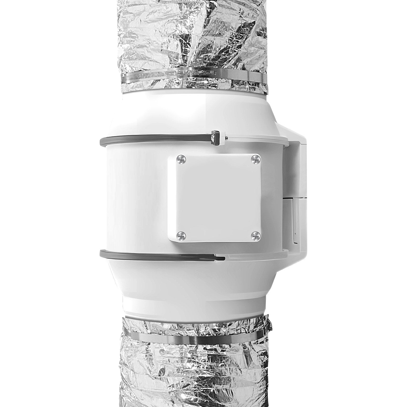 VEVOR Dryer Vent Hose, 6'' Insulated Flexible Duct 25FT Long with 2 Duct Clamps, Heavy-Duty Three Layer Protection for HVAC Heating Cooling Ventilation and Exhaust, R-6.0 Flame Resistance Value 