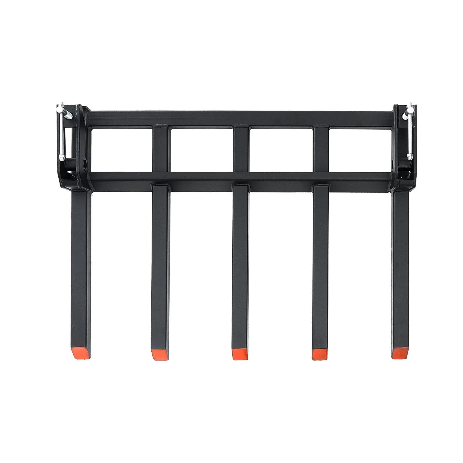 VEVOR Clamp on Debris Forks to 48" Bucket, 2600 lbs Capacity Heavy Duty Clamp on Pallet Forks Bucket Attachments, Fit for Loader Bucket Skidsteer Tractor to Clean up Fallen Limbs Debris or Yard Wwaste