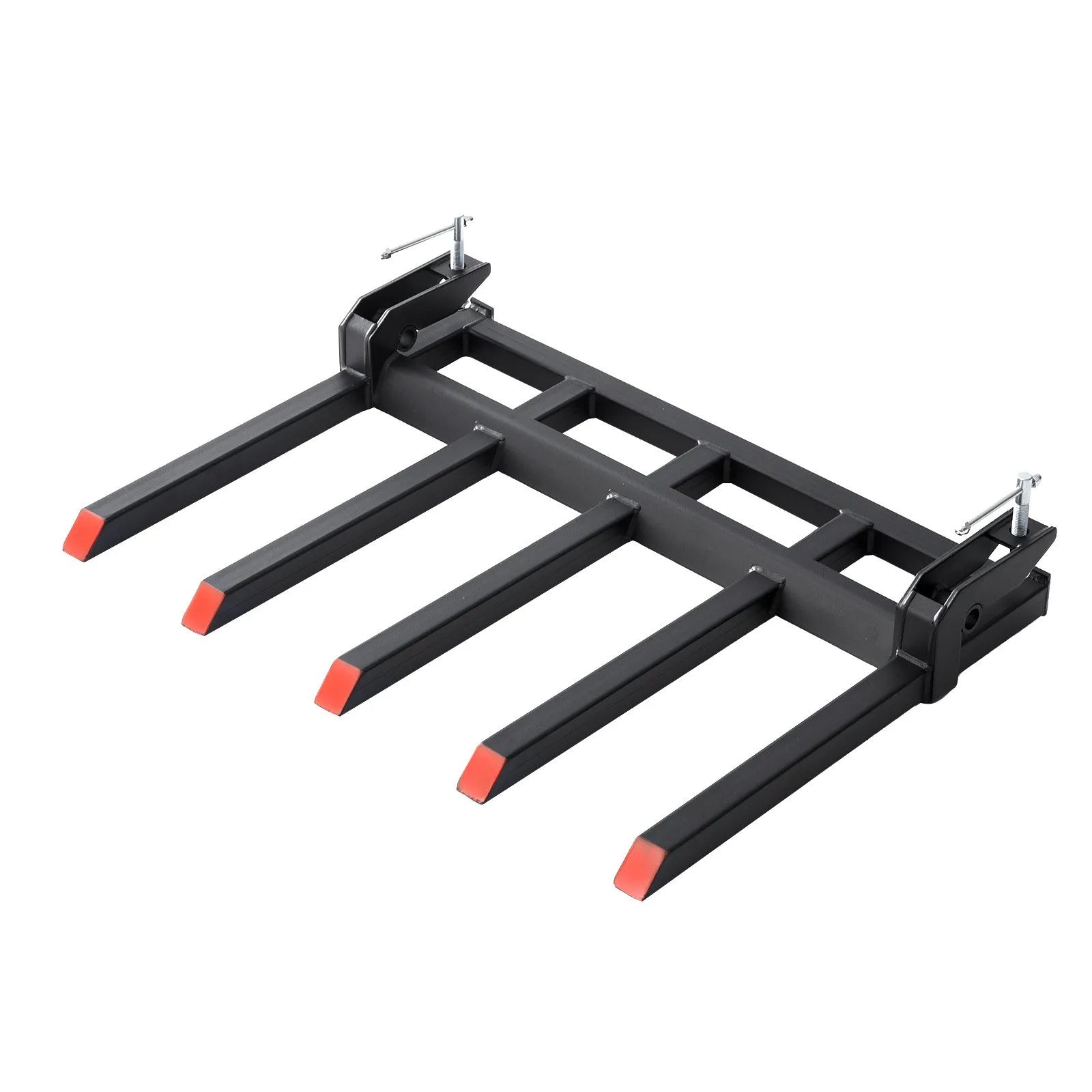 VEVOR Clamp on Debris Forks to 48" Bucket, 2600 lbs Capacity Heavy Duty Clamp on Pallet Forks Bucket Attachments, Fit for Loader Bucket Skidsteer Tractor to Clean up Fallen Limbs Debris or Yard Wwaste