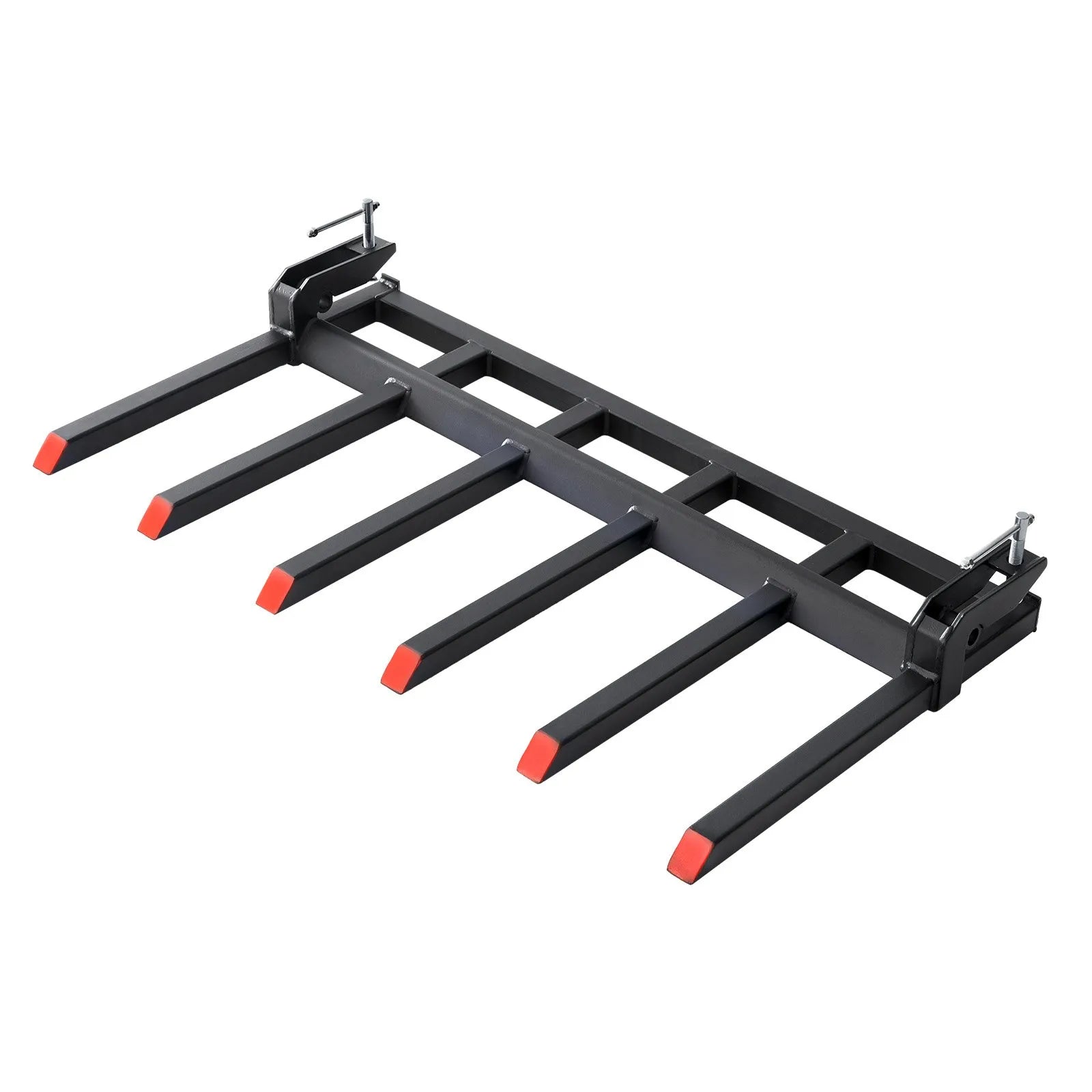 VEVOR Clamp on Debris Forks to 60" Bucket, 4560 lbs Capacity Heavy Duty Clamp on Pallet Forks Bucket Attachments, Fit for Loader Bucket Skidsteer Tractor to Clean up Fallen Limbs Debris or Yard Wwaste