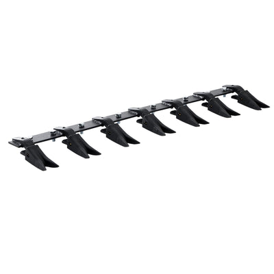 VEVOR Bucket Tooth Bar, 53'', Heavy Duty Tractor Bucket Teeth Bar for Sub-Compact Tractor Loader, 4560 lbs Load-Bearing Capacity, Fits Bucket Cutting Edges Sized 1/2" or Less with No Drilling Required 