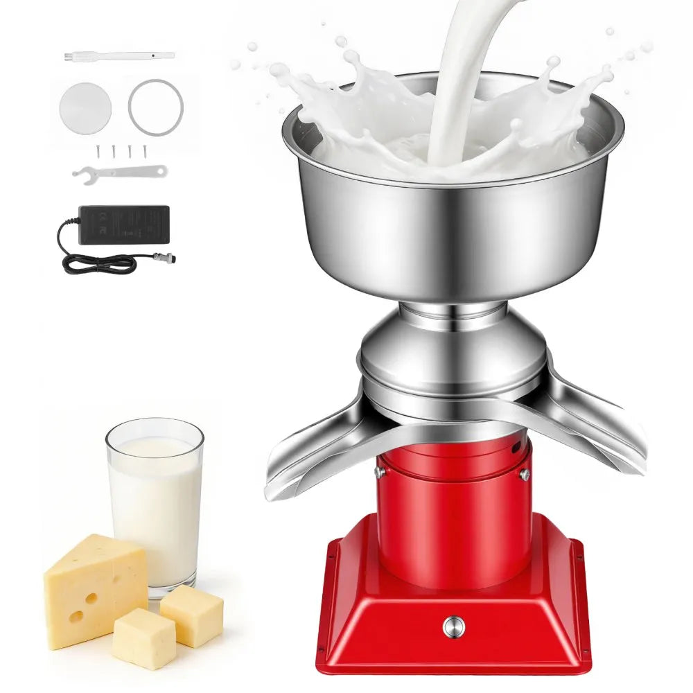 Electric Milk Cream Separator – 60L/H Stainless Steel Dairy Separator Machine (40W, 100–240V)