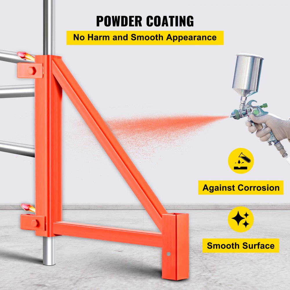 VEVOR Scaffold Outrigger, 18" x 18" x 24" Scaffolding Outriggers, 4 Pieces Outriggers for Scaffolding w/ Locking Pins for Home Improvement Projects Like Painting, Patching Drywall or Cleaning Windows 