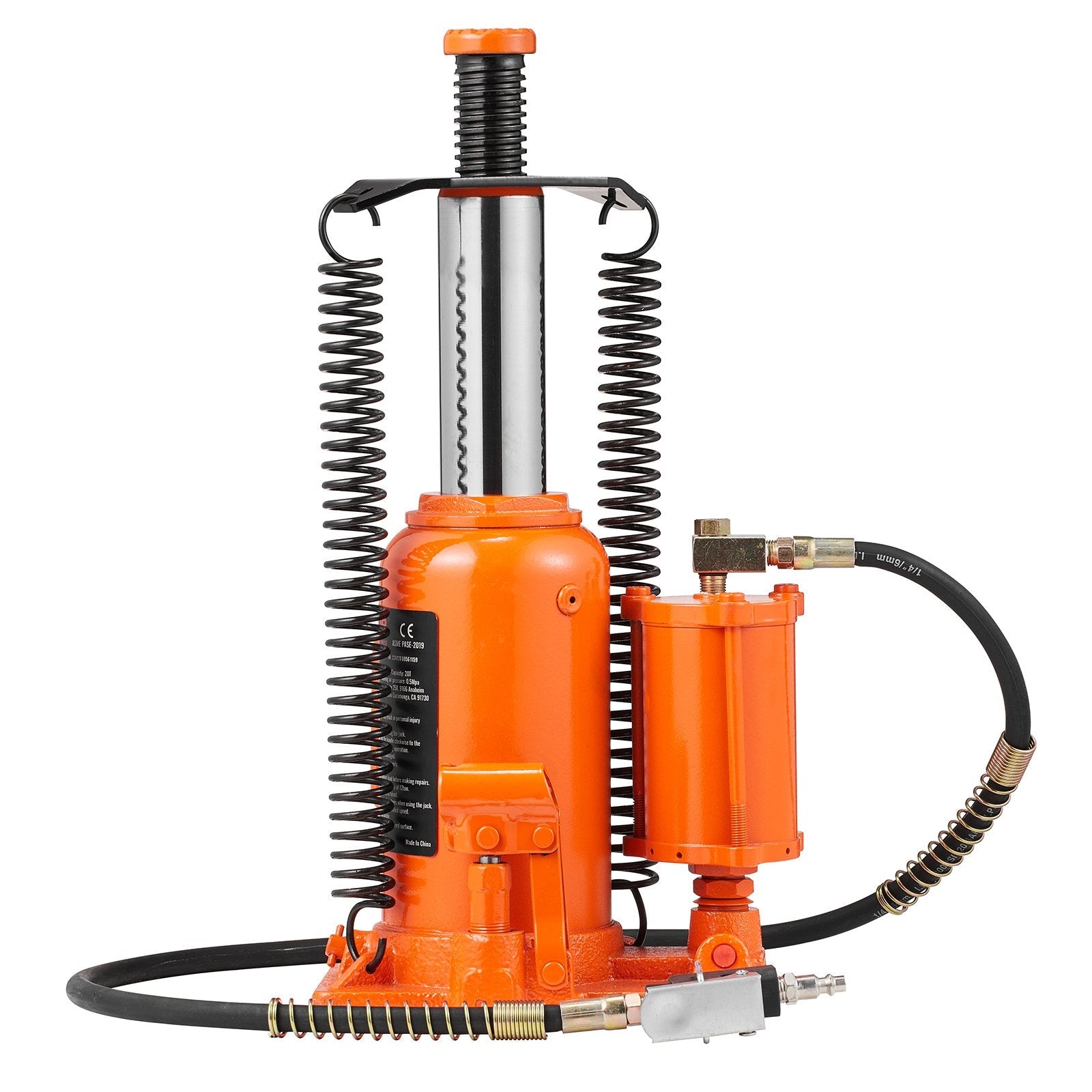 VEVOR Air Hydraulic Bottle Jack, 20 Ton/40000 LBS All Welded Bottle Jack, 10.4-19.7 inch Lifting Range, Manual Handle and Air Pump, for Car, Pickup, Truck, RV, Auto Repair, Industrial Engineering 