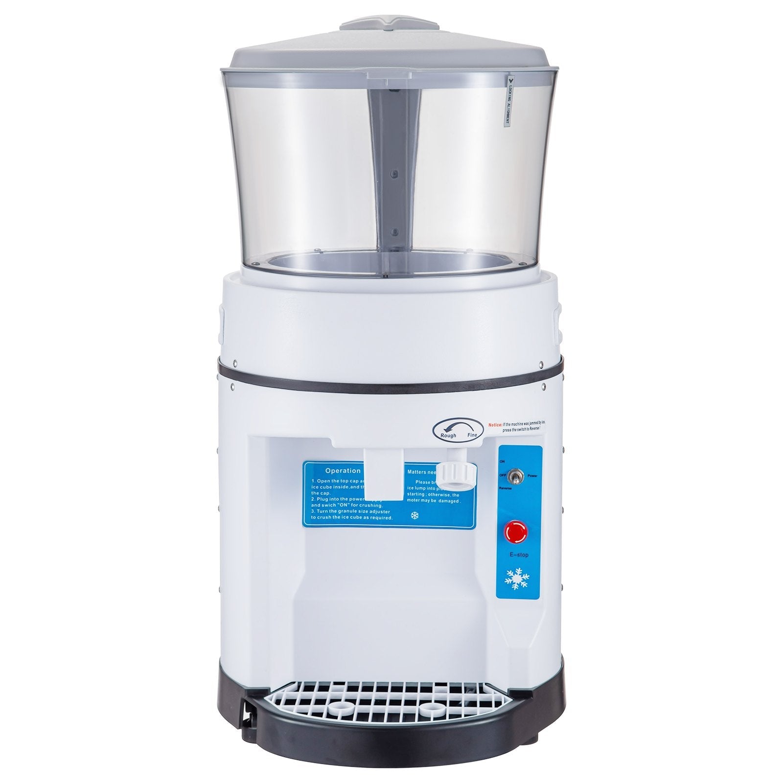 VEVOR 110V Commercial Ice Shaver Crusher 1102 LBS/H with 17.6 LBS Hopper, 350 W Tabletop Electric Snow Cone Maker 320 RPM Rotate Speed Perfect For Parties Events Snack Bar 