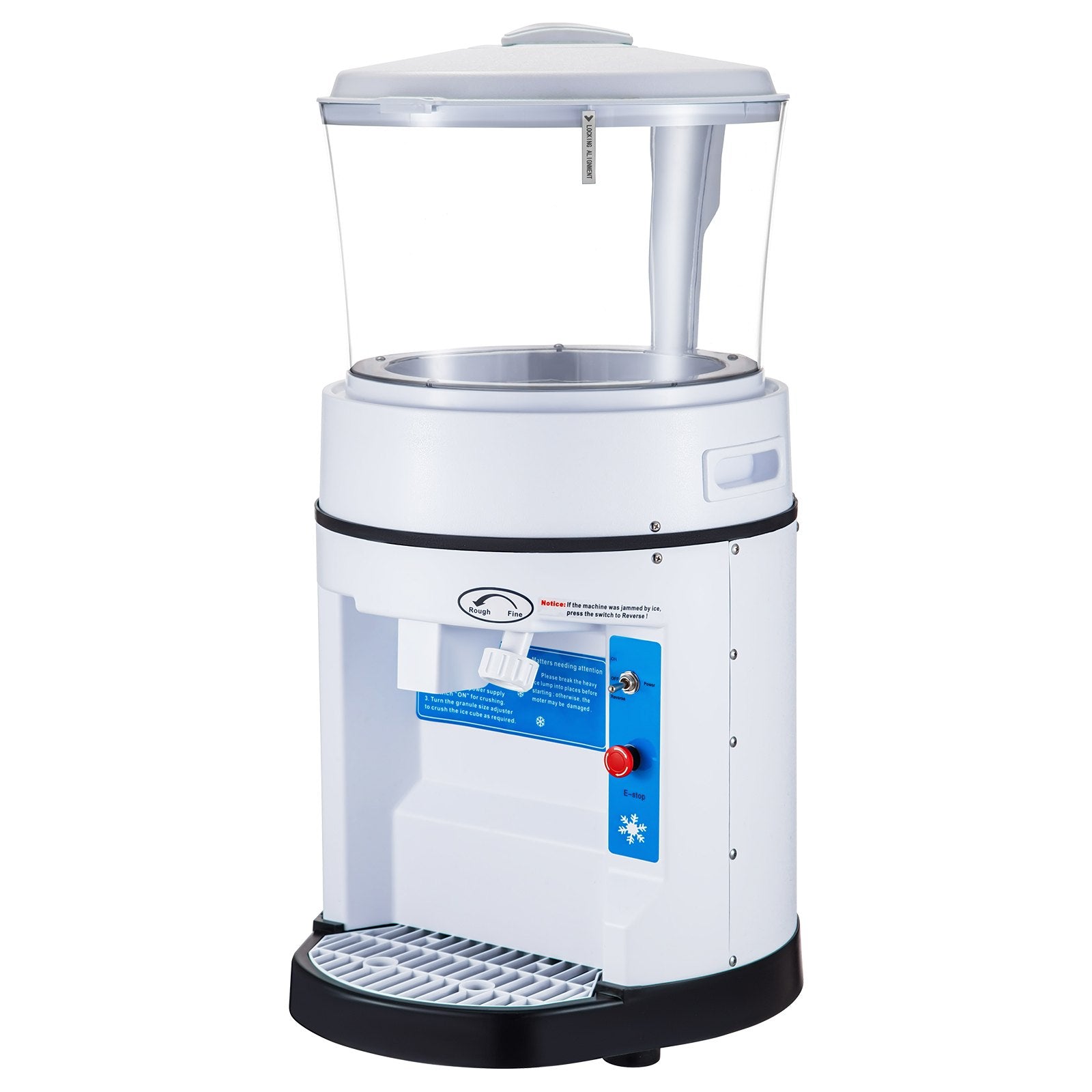 VEVOR 110V Commercial Ice Shaver Crusher 1102 LBS/H with 17.6 LBS Hopper, 350 W Tabletop Electric Snow Cone Maker 320 RPM Rotate Speed Perfect For Parties Events Snack Bar 