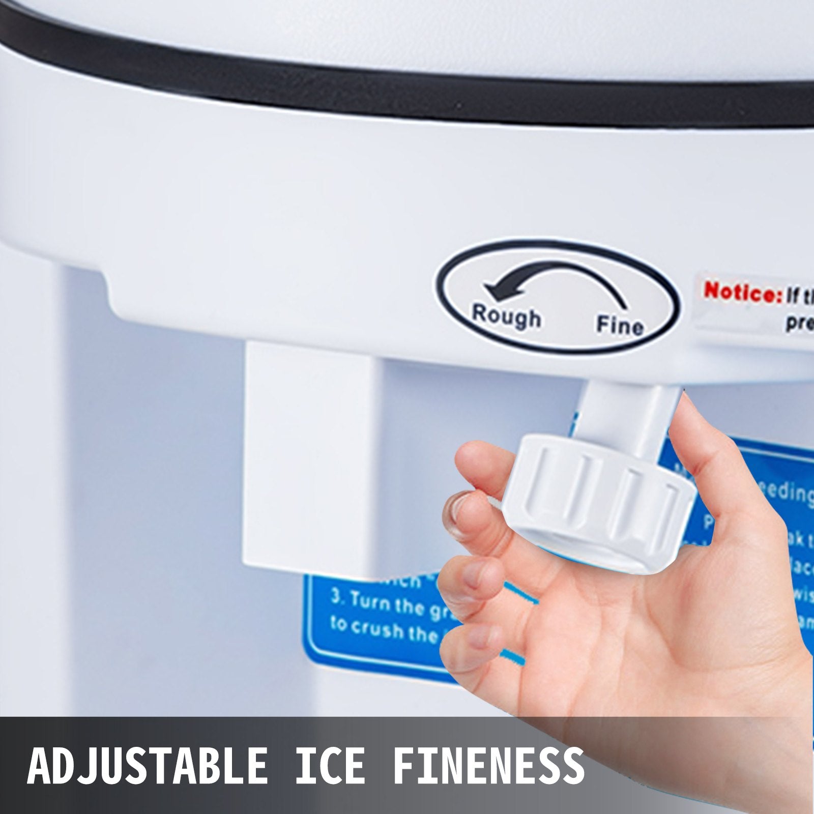 VEVOR 110V Commercial Ice Shaver Crusher 1102 LBS/H with 17.6 LBS Hopper, 350 W Tabletop Electric Snow Cone Maker 320 RPM Rotate Speed Perfect For Parties Events Snack Bar 