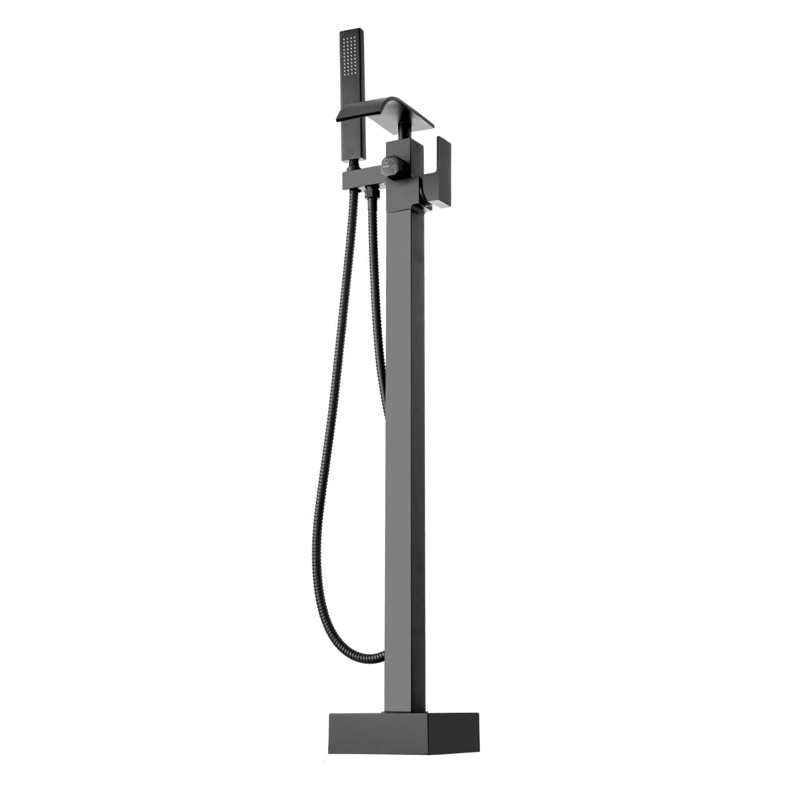 VEVOR Freestanding Bathtub Faucet, Floor Mount, Freestanding Tub Filler, Shower Mixer Taps, Two Water Modes, 360° Swivel Spout, for Bathing & Showering Pet Bathing Cleaning Drains Toilet Flushing 