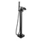 VEVOR Freestanding Bathtub Faucet, Floor Mount, Freestanding Tub Filler, Shower Mixer Taps, Two Water Modes, 360° Swivel Spout, for Bathing & Showering Pet Bathing Cleaning Drains Toilet Flushing