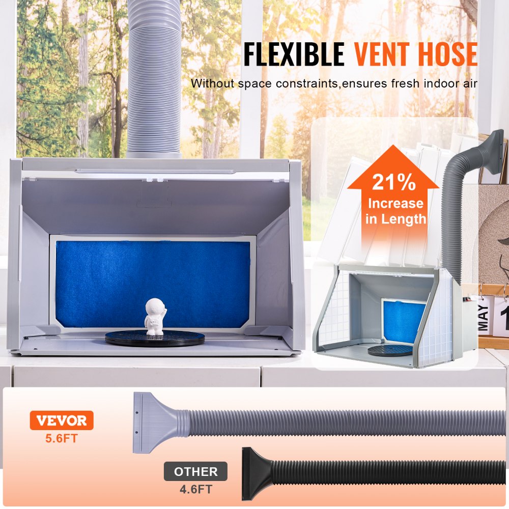 VEVOR Airbrush Spray Booth Dual-Fans Portable Hobby Airbrush Paint Spray Booth 