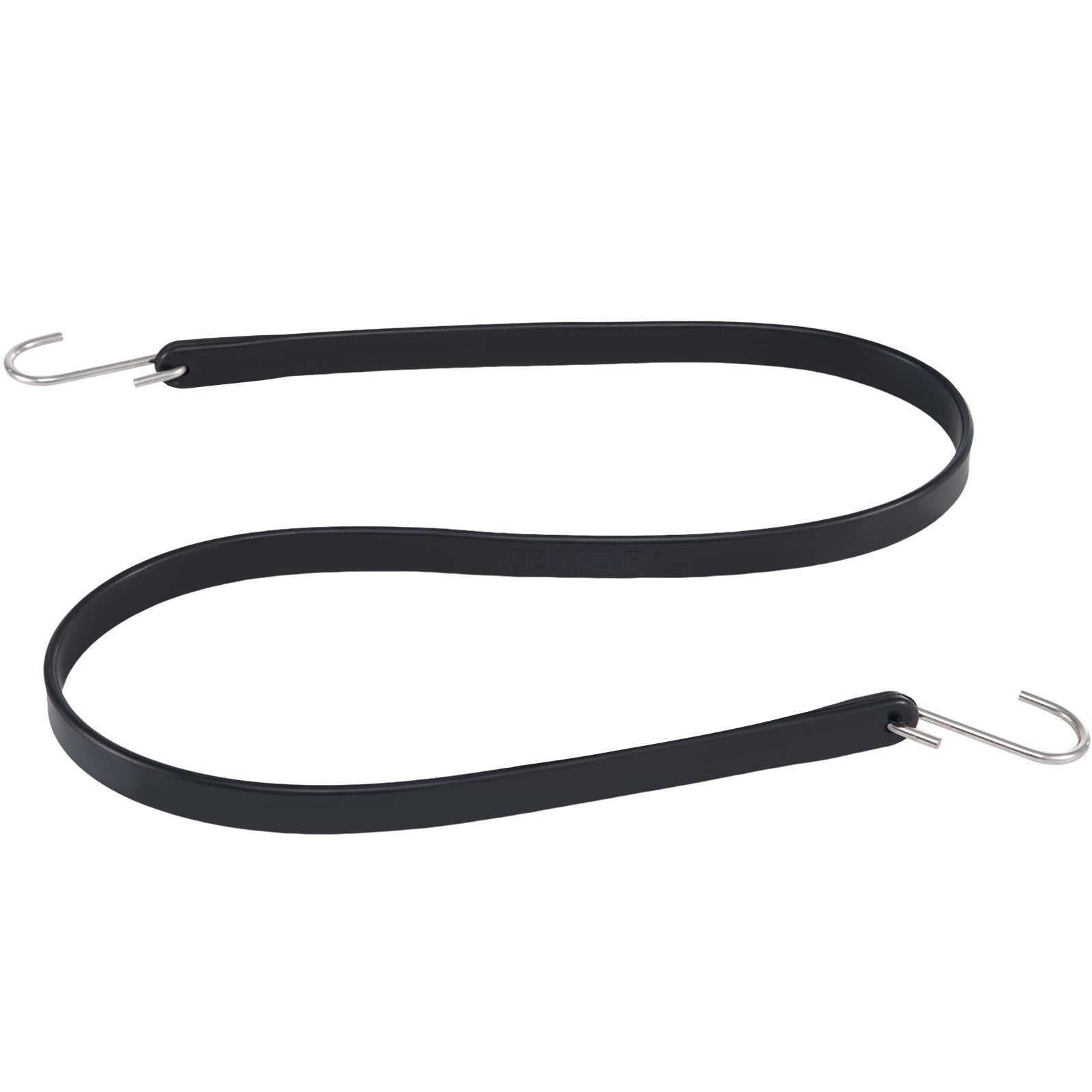 VEVOR Rubber Bungee Cords, 53 Pack 41" Long, Weatherproof Natural Rubber Tie Down Straps with Crimped S Hooks, Heavy Duty Outdoor Tarp Straps for Securing Flatbed Trailers, Canvases, Cargo, and More 
