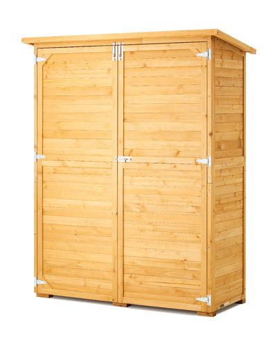 VEVOR Outdoor Wooden Storage Shed Waterproof Garden Tool Shed 55x67.5 inch 