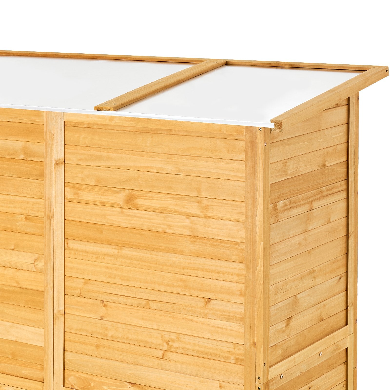 VEVOR Outdoor Wooden Storage Shed Waterproof Garden Tool Shed 55x67.5 inch 