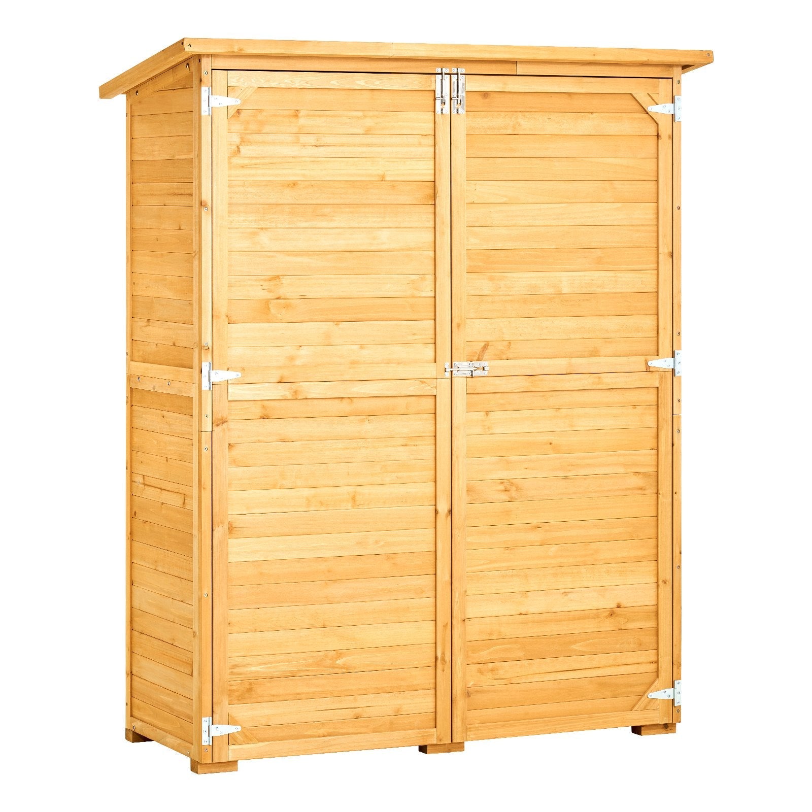 VEVOR Outdoor Wooden Storage Shed Waterproof Garden Tool Shed 55x67.5 inch 