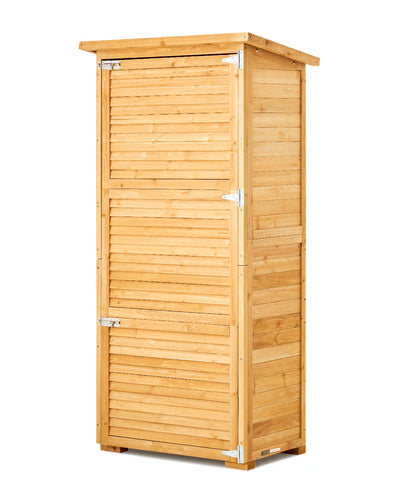 VEVOR Outdoor Wooden Storage Shed Waterproof Garden Tool Shed 31.5x63.8 inch 