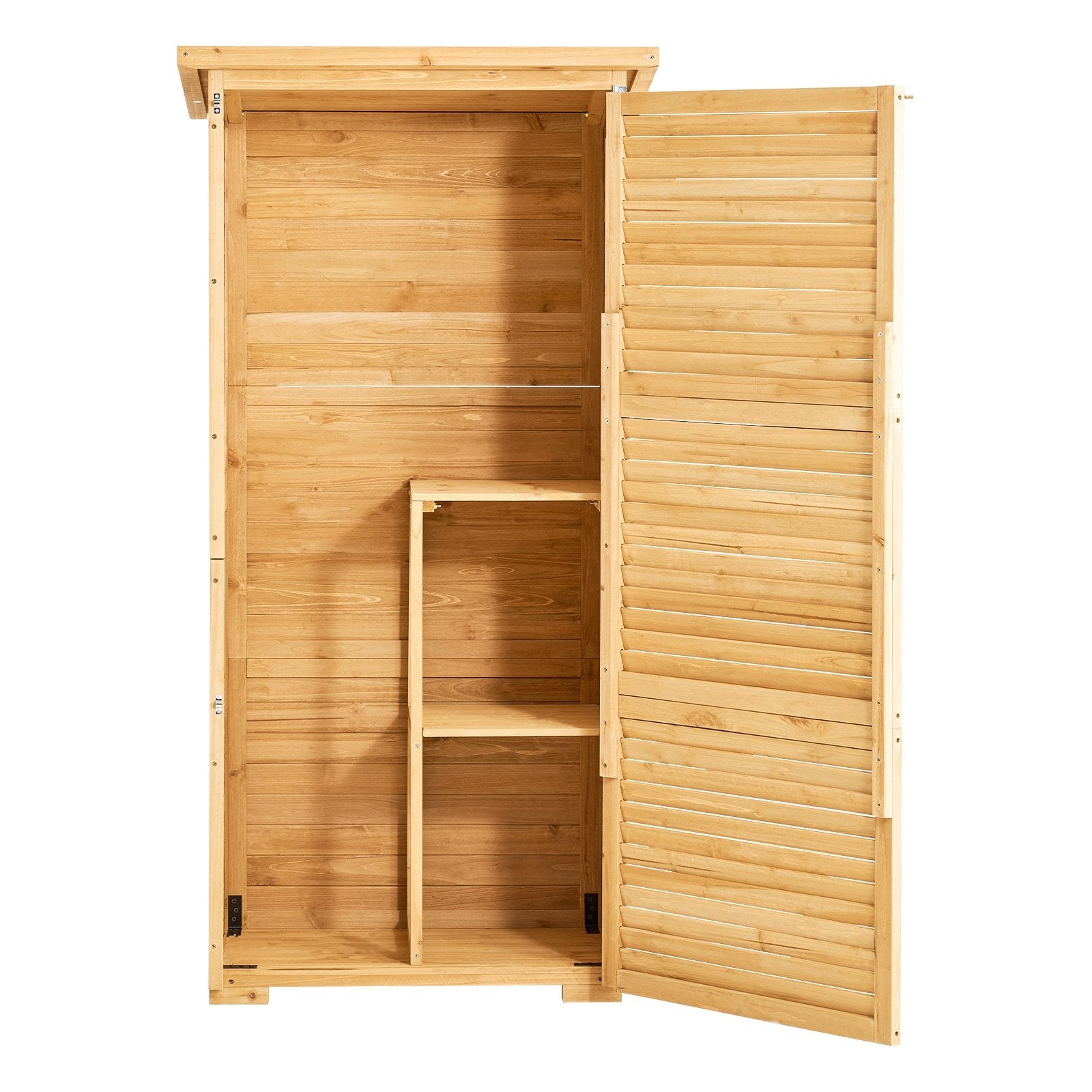 VEVOR Outdoor Wooden Storage Shed Waterproof Garden Tool Shed 31.5x63.8 inch 