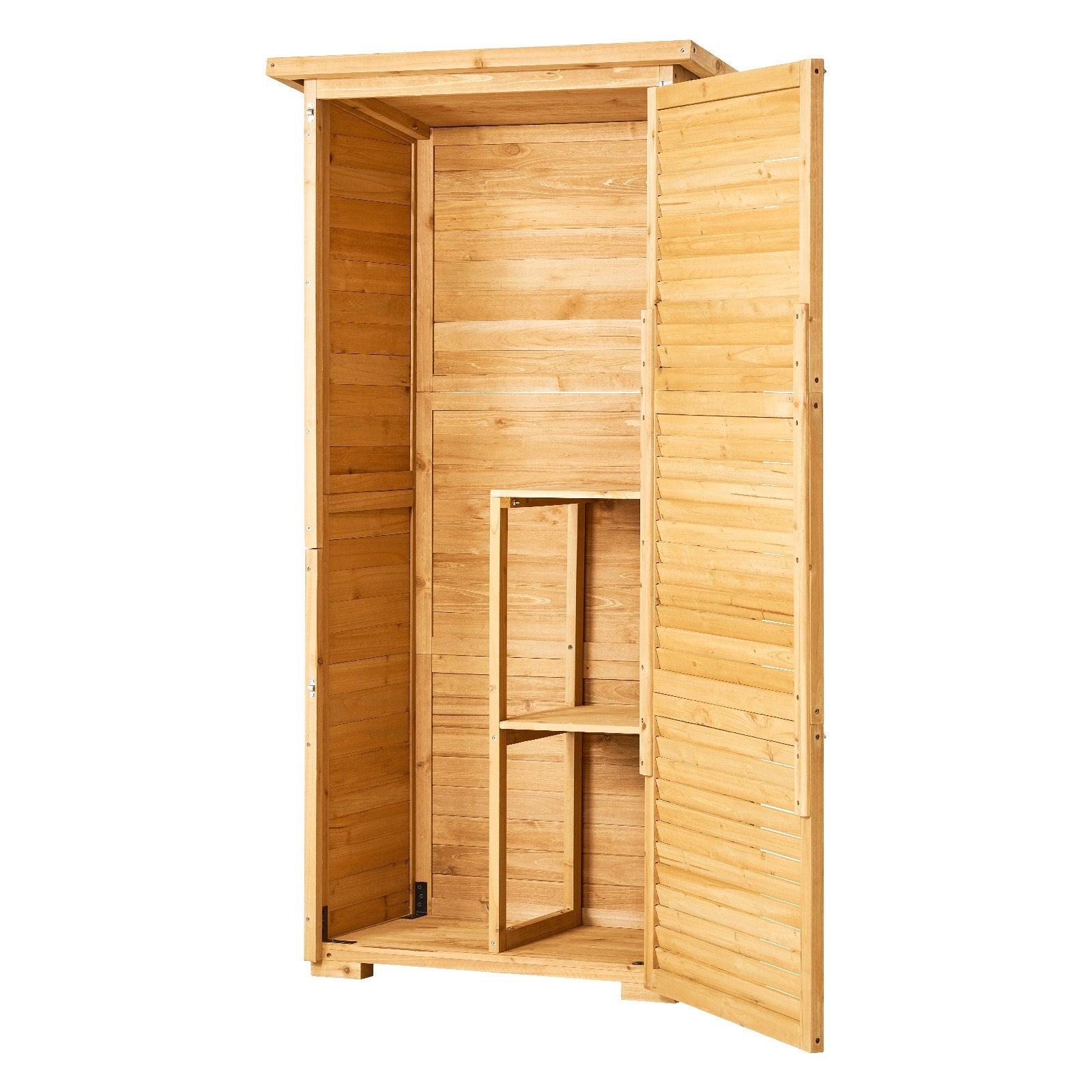 VEVOR Outdoor Wooden Storage Shed Waterproof Garden Tool Shed 31.5x63.8 inch 