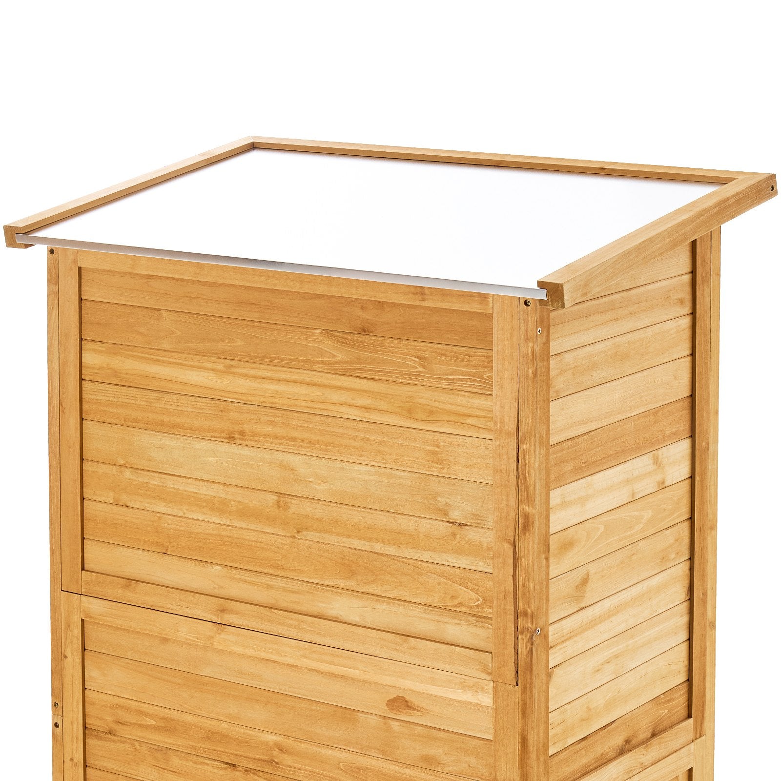 VEVOR Outdoor Wooden Storage Shed Waterproof Garden Tool Shed 31.5x63.8 inch 