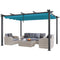 VEVOR 10'x13' Outdoor Retractable Pergola with Sun Shade Canopy Aluminum Bule