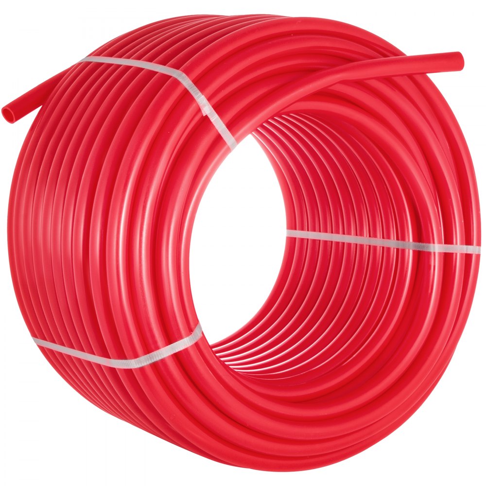 VEVOR 5/8 Inch x 500Ft PEX Tubing Oxygen Barrier O2 EVOH Pex-B Red Radiant Floor Heat Durable Plumbing Flexible for Residential Commercial Radiant Floor Heating Pex Pipe 