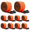 VEVOR Winch Straps Truck Straps 4 in x 30 ft with Flat Hook for Towing 10 Pack