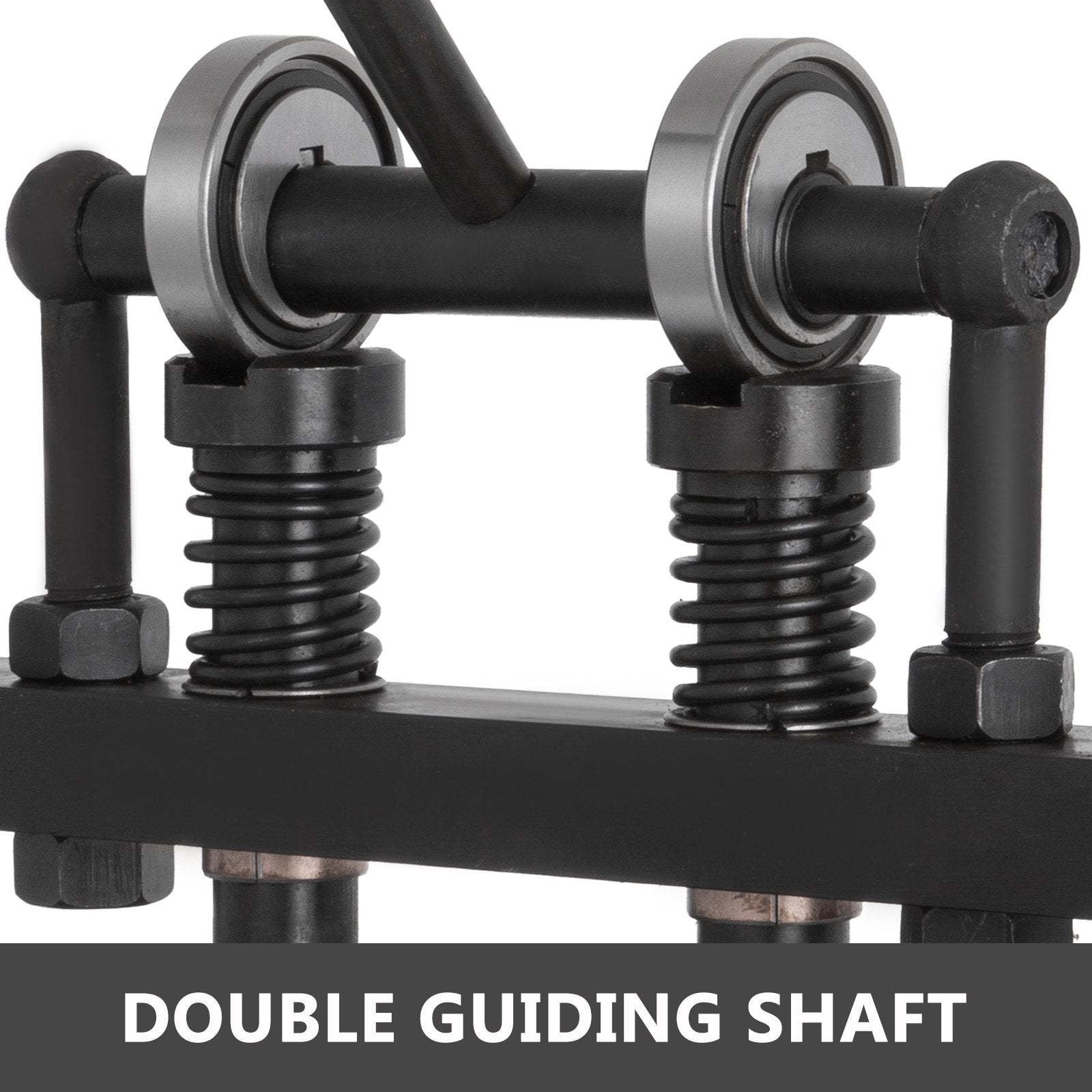 VEVOR Leather Cutting Machine Double Guiding Shaft Leather Embossing Machine with 260x120mm Upper Platen Max 10 mm Leather Die Cutter Suitable for Photo Paper PVC/EVA Sheet, Black 