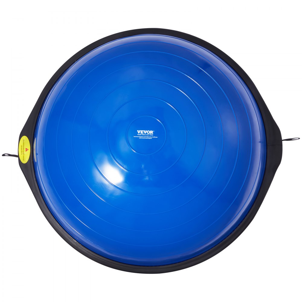 VEVOR Half Exercise Ball Trainer, 26 inch Balance Ball Trainer, 1500lbs Capacity Stability Ball, Yoga Ball with Resistance Bands & Foot Pump, Strength Fitness Ball for Home Gym Full Body Workout, Blue 