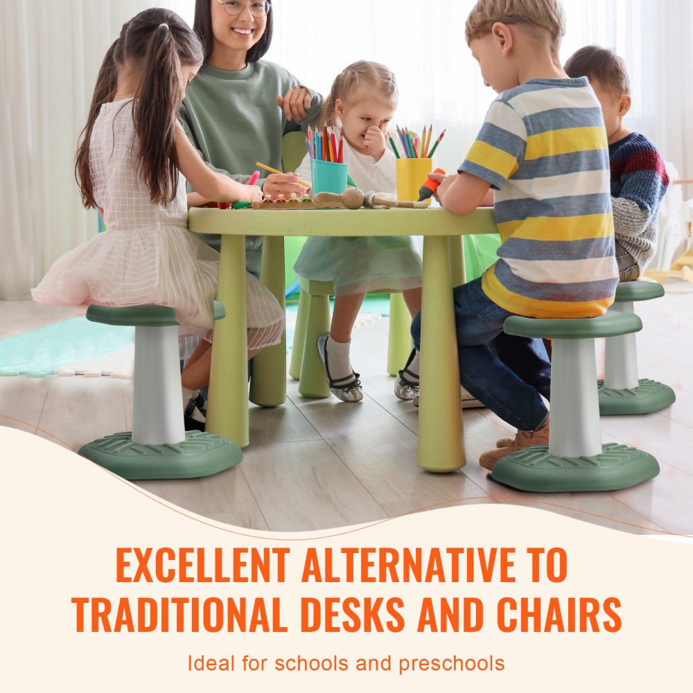 VEVOR Kids Wobble Chair Active Chair with Sponge Cushion for Age 3-7 Green 