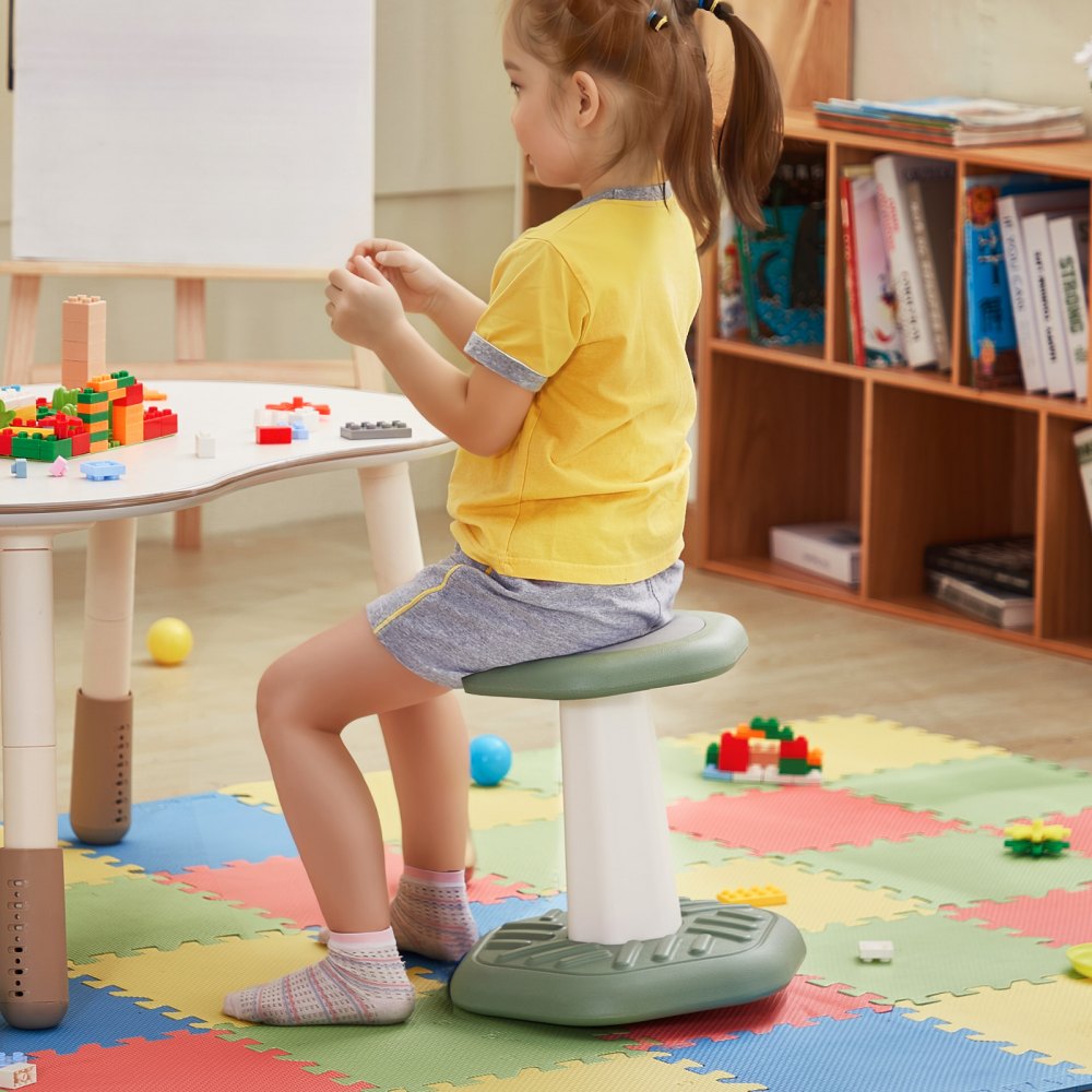 VEVOR Kids Wobble Chair Active Chair with Sponge Cushion for Age 3-7 Green 