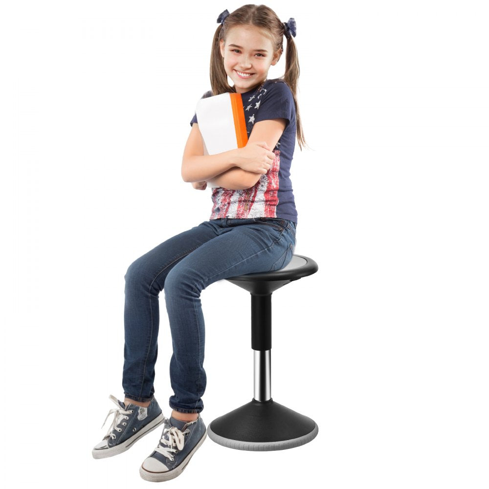 VEVOR Wobble Chair Height-Adjustable (15.7-21.7") Active Chair Age 12-18 Black 