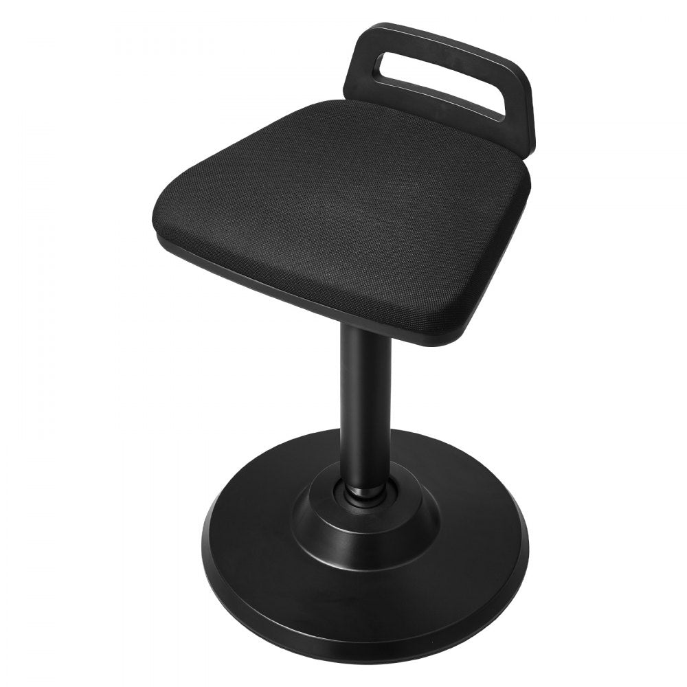 VEVOR Wobble Chair Height-Adjustable (24.6-34.4") Active Chair with Handle Black 