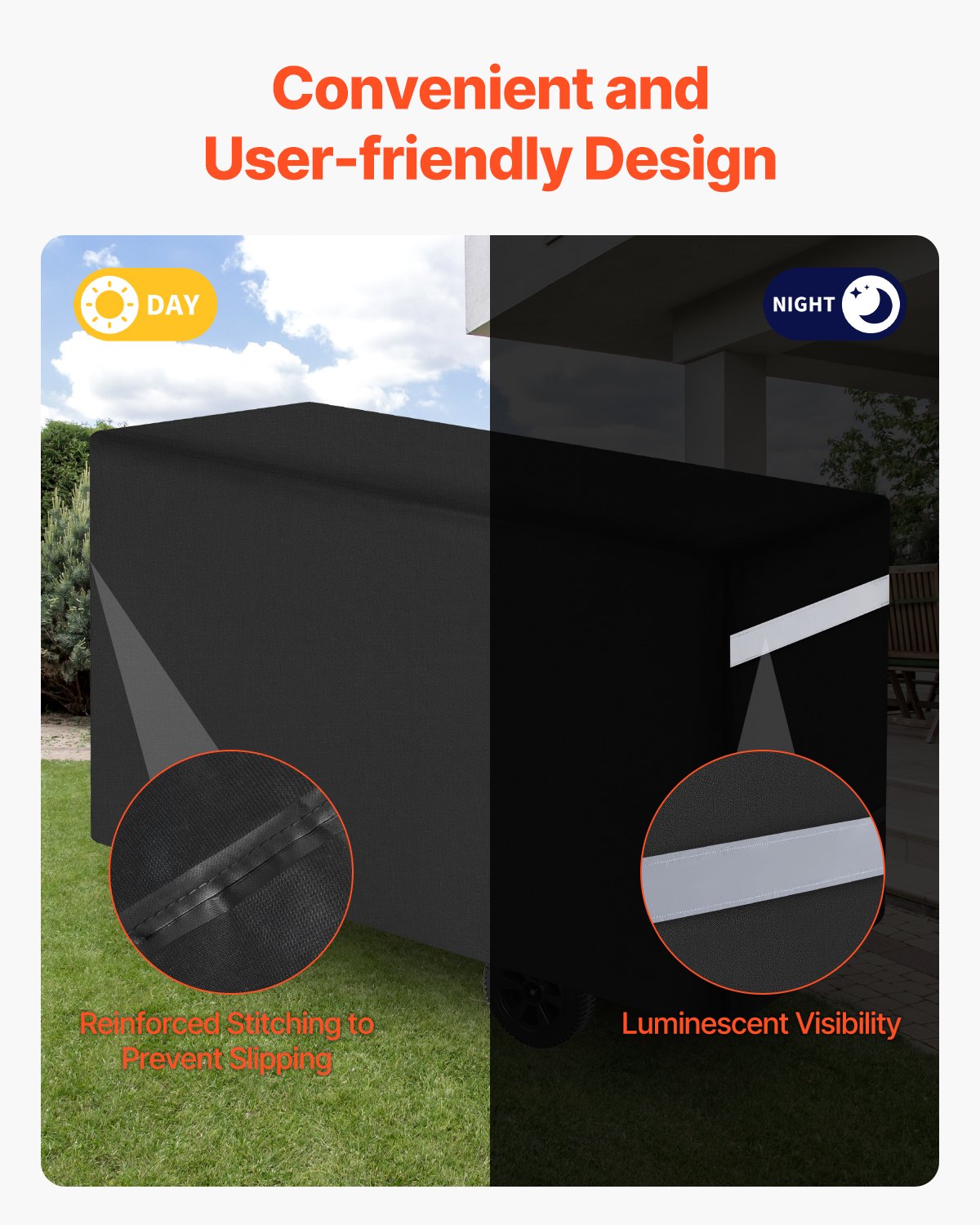VEVOR 66 inch Grill Cover Heavy Duty BBQ Gas Grill Cover Outdoor Waterproof 