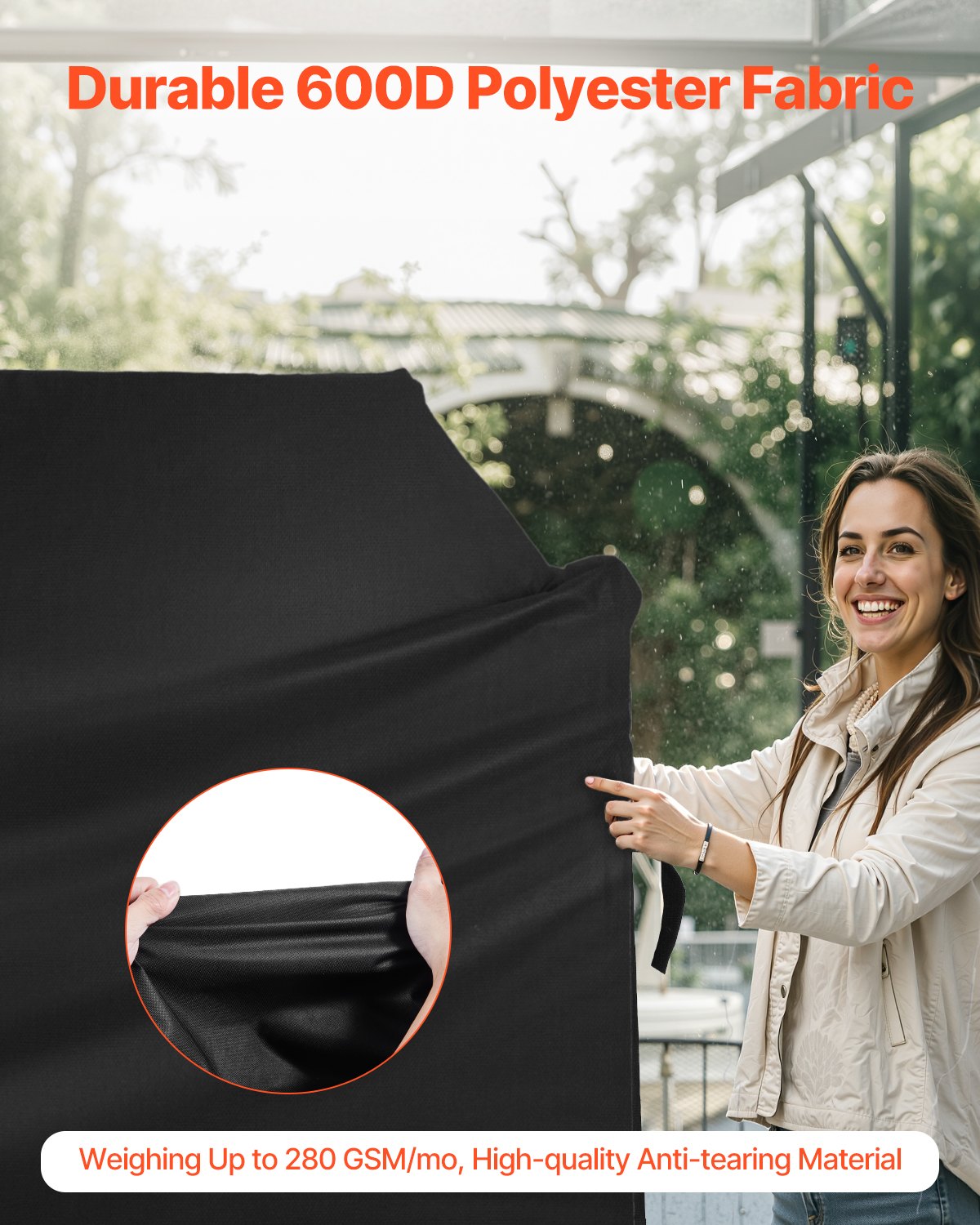 VEVOR 52 inch Grill Cover Heavy Duty BBQ Gas Grill Cover Outdoor Waterproof 