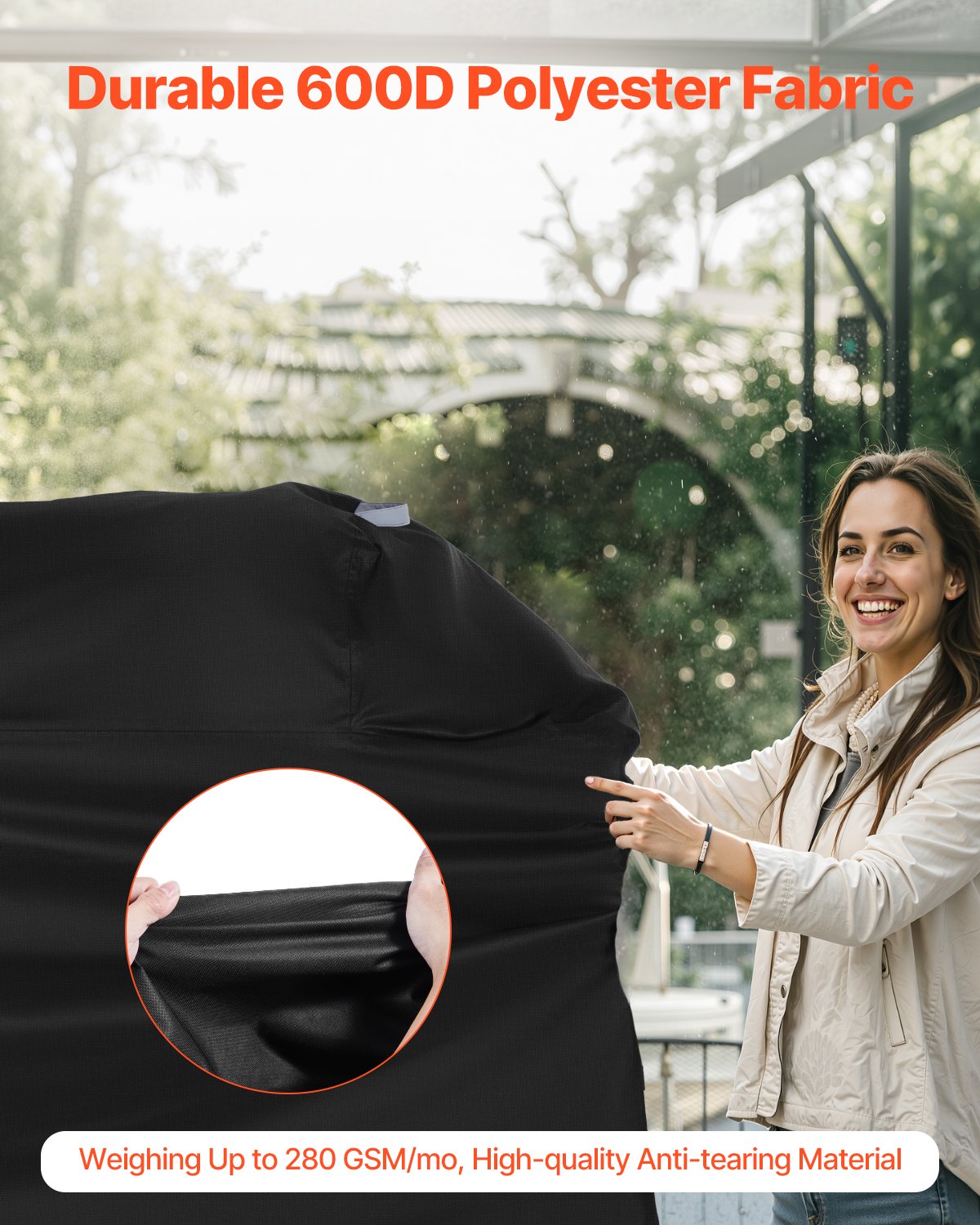 VEVOR 63 inch Grill Cover Heavy Duty BBQ Gas Grill Cover Outdoor Waterproof 