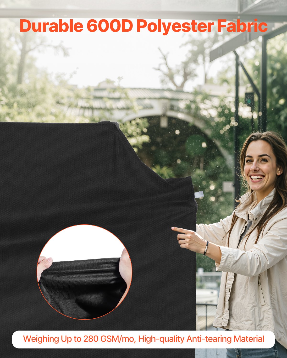 VEVOR 48 inch Grill Cover Heavy Duty BBQ Gas Grill Cover Outdoor Waterproof 