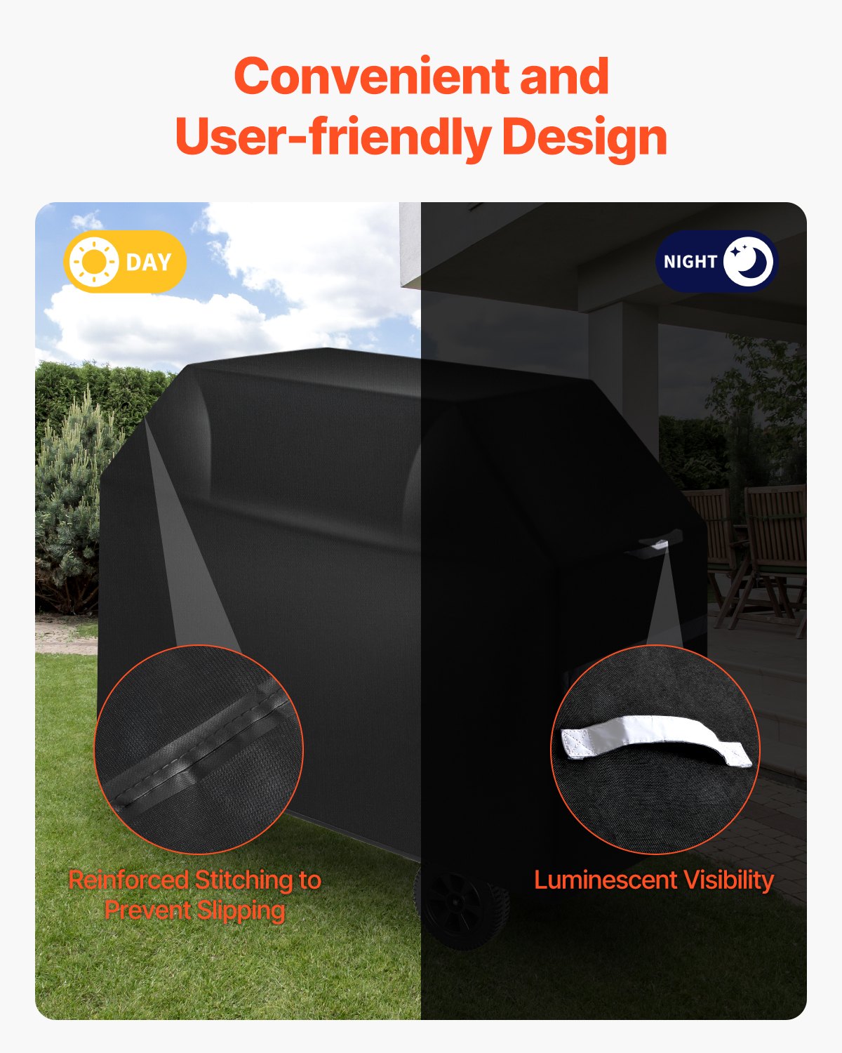 VEVOR 48 inch Grill Cover Heavy Duty BBQ Gas Grill Cover Outdoor Waterproof 